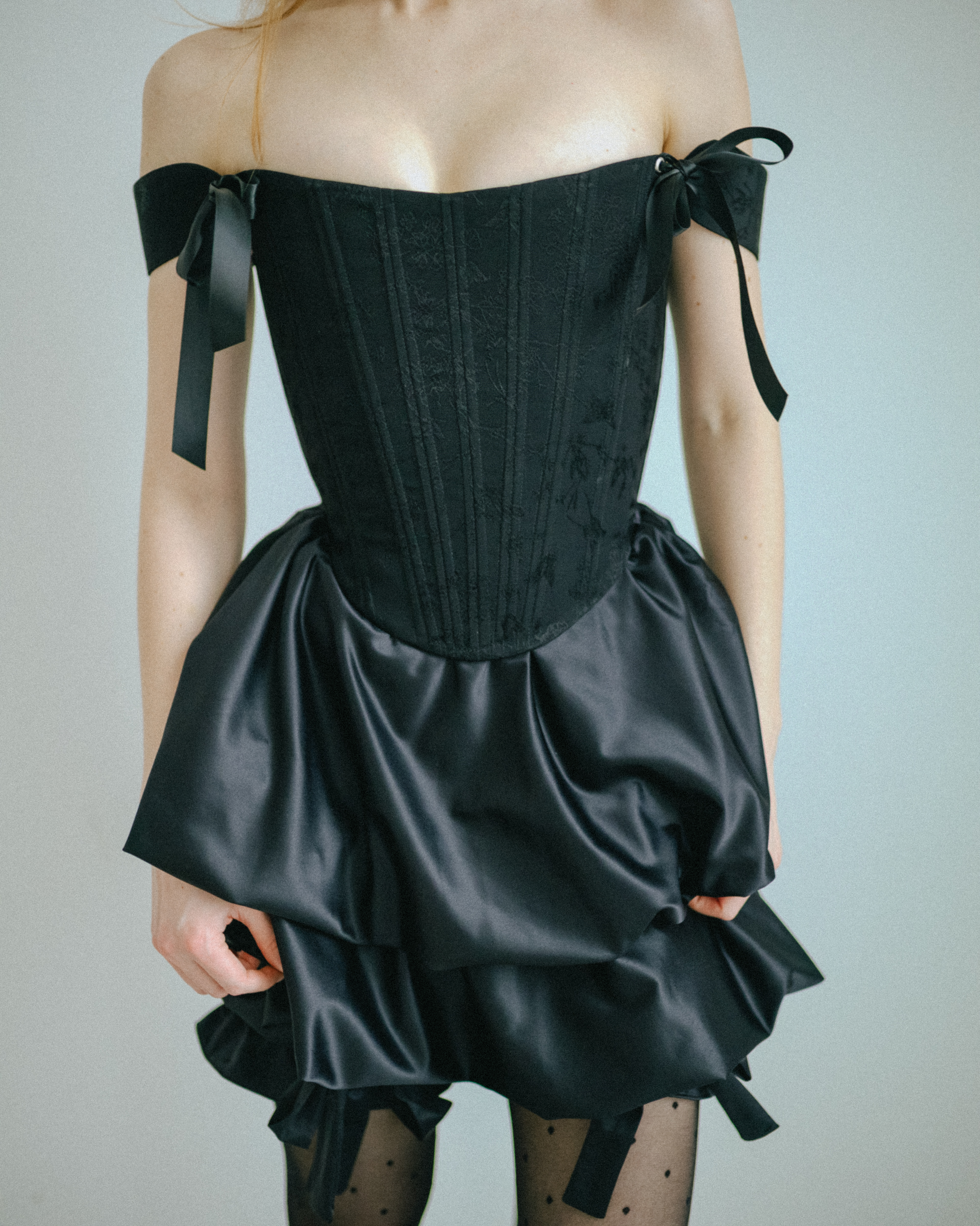 Корсет «Бабочки» черный