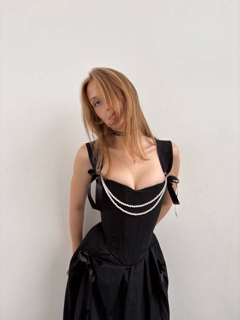 Корсет "Лотос" черный