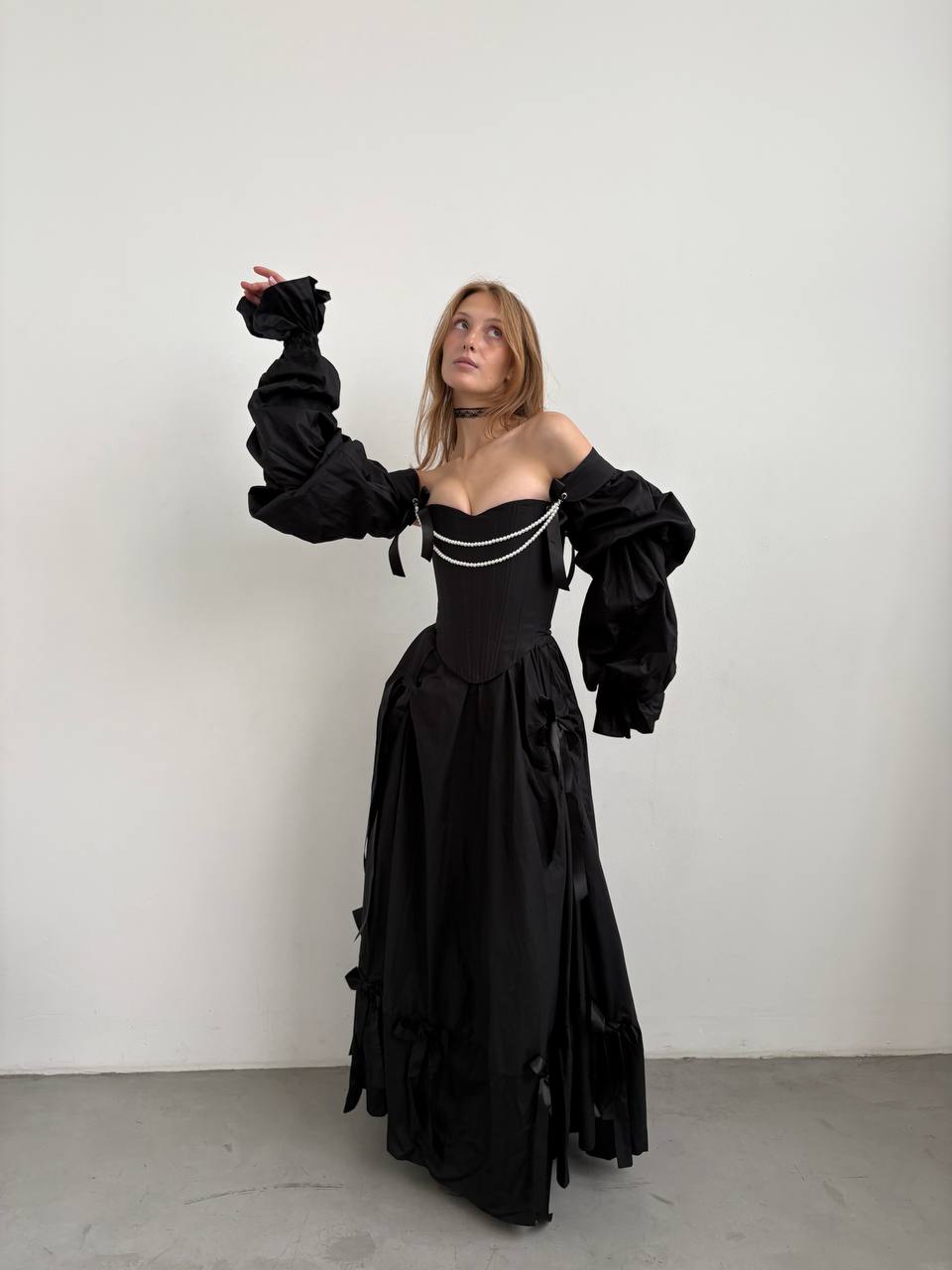 Корсет "Лотос" черный